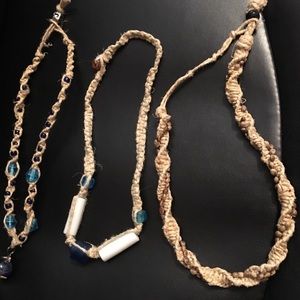 Vintage hemp necklaces